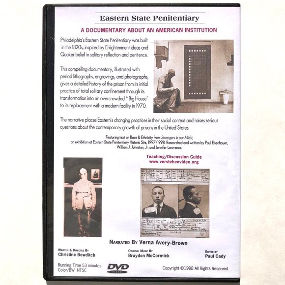 Eastern State Penitentiary Documentary DVD Philadelphia prison Verna Avery-Brown - Picture 2 of 3